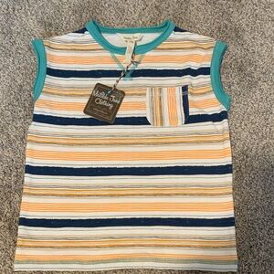 Matilda Jane Kids Striped Tank Top - Blue, Orange, White
